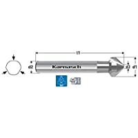 Karnasch 201740010 Avellanado Cónico Hss-Xe- 90°- Vástago De 3 Superficies- 4.3Mm Diámetro De Corte- 1.3Mm Diámetro De…
